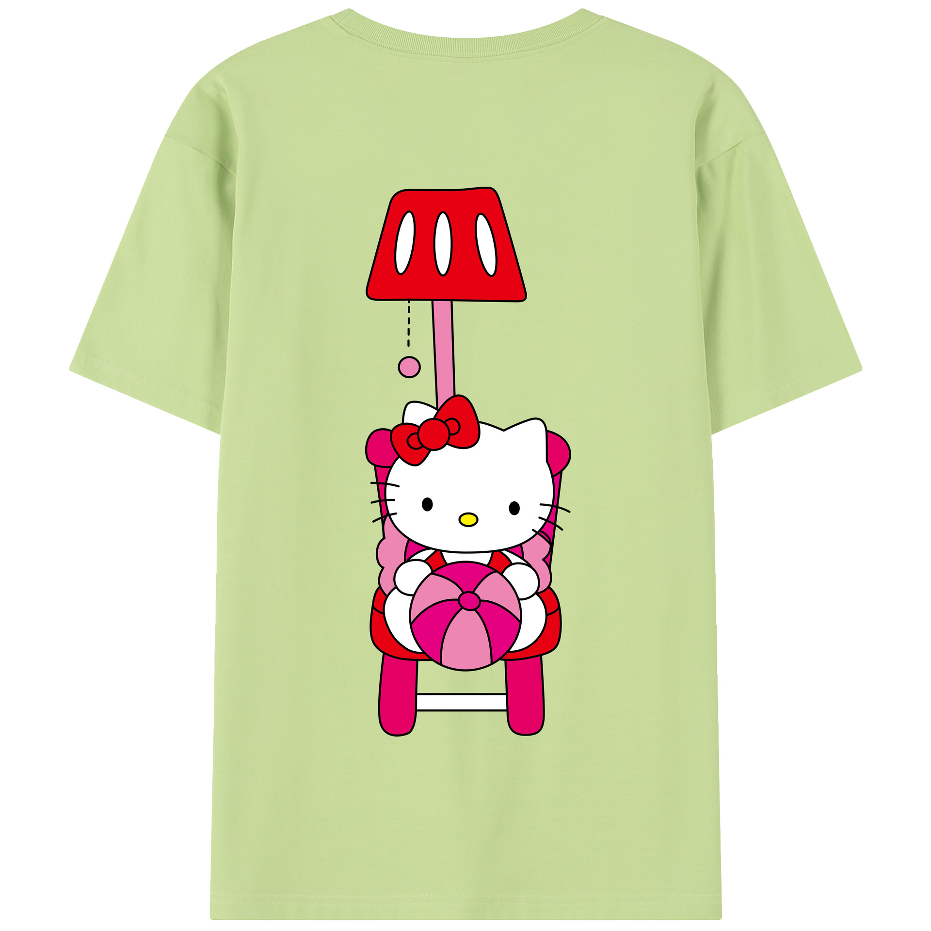 （画像用） Hello Kitty ハローキティ 綿100％半袖Tシャツ（背面プリント）